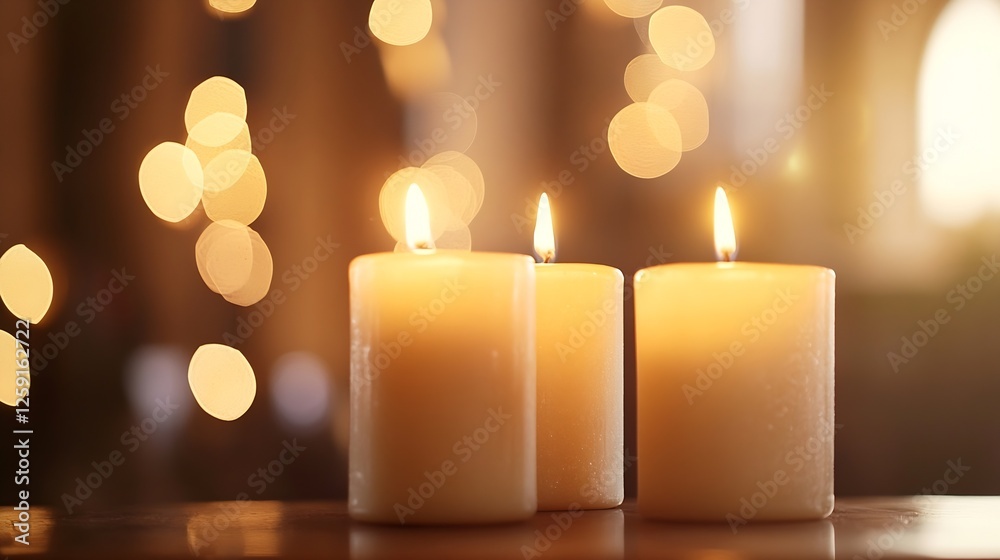 Warm and Cozy Candle Lit Ambience Creating a Relaxing Atmosphere : Generative AI Warm and Cozy Candle Lit Ambience Creating a Relaxing Atmosphere : Generative AI
