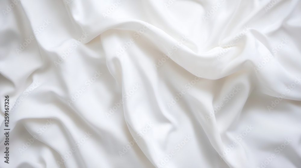 Elegant white silk fabric draped creating soft, flowing textures and gentle shadows : Generative AI Elegant white silk fabric draped creating soft, flowing textures and gentle shadows : Generative AI