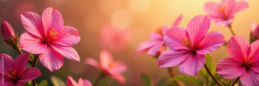 Vibrant blooms in shades of pink and yellow, yellow, flowers, pink Vibrant blooms in shades of pink and yellow, yellow, flowers, pink