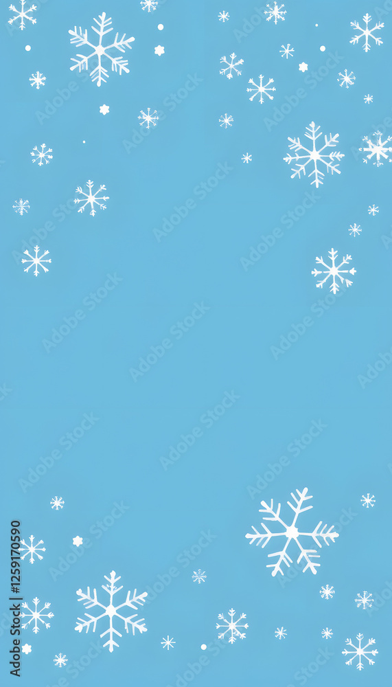 Blue Christmas background with snowflakes, simple style. with white shades Blue Christmas background with snowflakes, simple style. with white shades