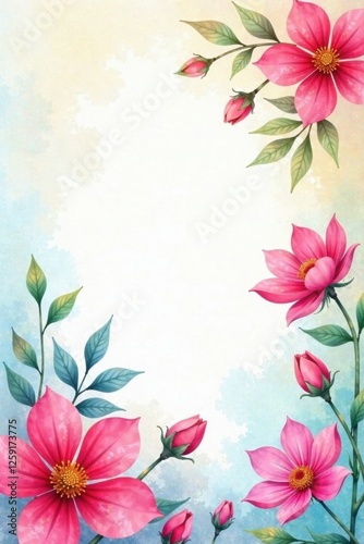 Watercolor Floral Background with Pastel Hues, bright colors, , pastel colors
