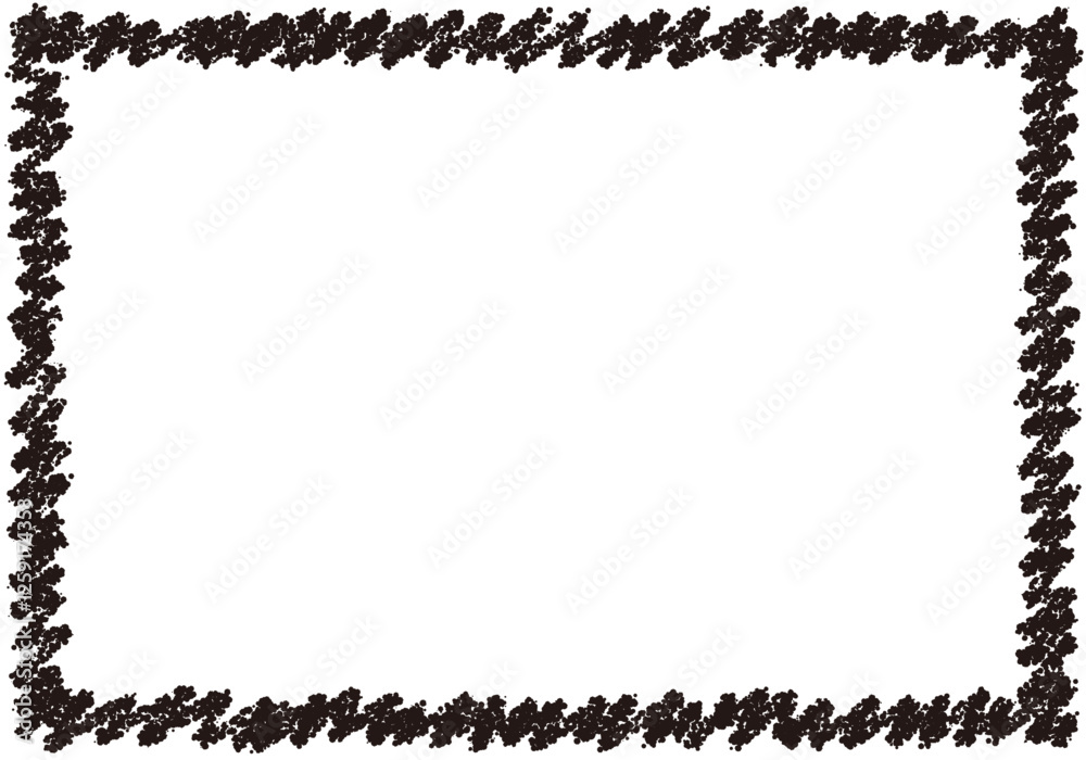 Obraz premium 手描きのクレヨン素材 背景 フレーム