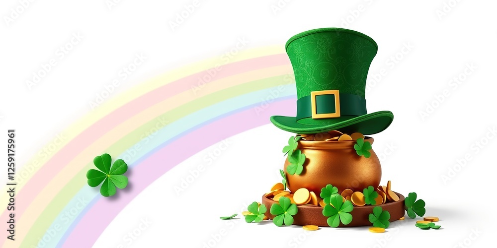 Lucky Leprechaun's Pot of Gold at the End of the Rainbow Lucky Leprechaun's Pot of Gold at the End of the Rainbow