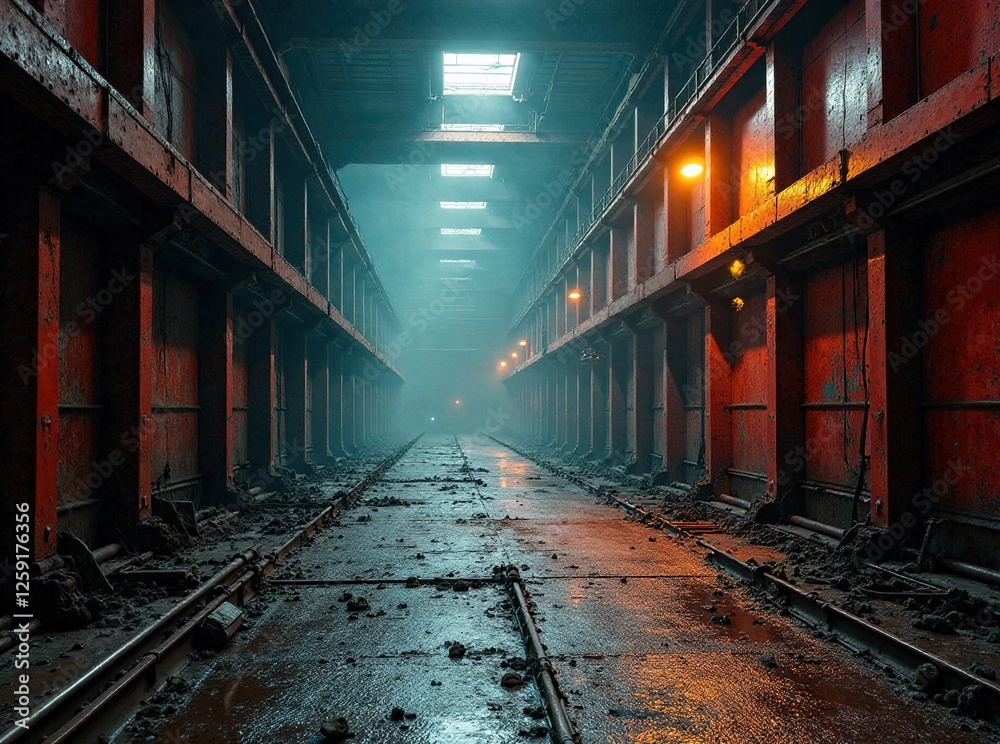 Obraz premium Grunge Industrial Background - Sharp Colors & Depth