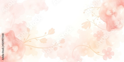 Dreamy Watercolor Canvas with Pastel Flowers