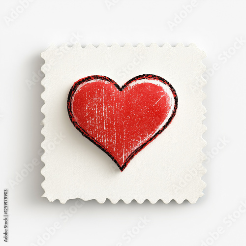 red heart stamp