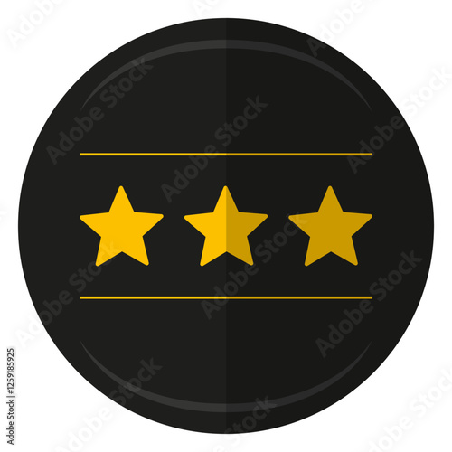 Rating stars icon isolated on white background.