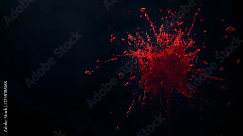 Wallpaper Mural Abstract Red Splatter on Dark Background Torontodigital.ca