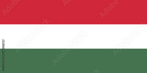 Flag of Hungary. Hungary flag official colors and proportion digital vector illustration