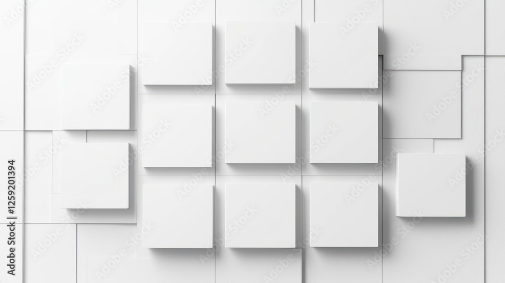 White Cubes Geometric Abstract Background White Cubes Geometric Abstract Background