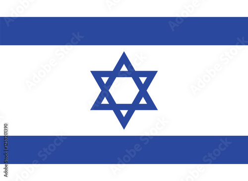 Flag of Israel. Israel flag official colors and proportion digital vector illustration