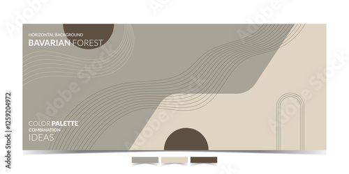 BACKGROUND 447 Minimalist Abstract Background with Earthy Tones and Wavy Line Patterns with Bavarian Forest Nostalgic Green Palette