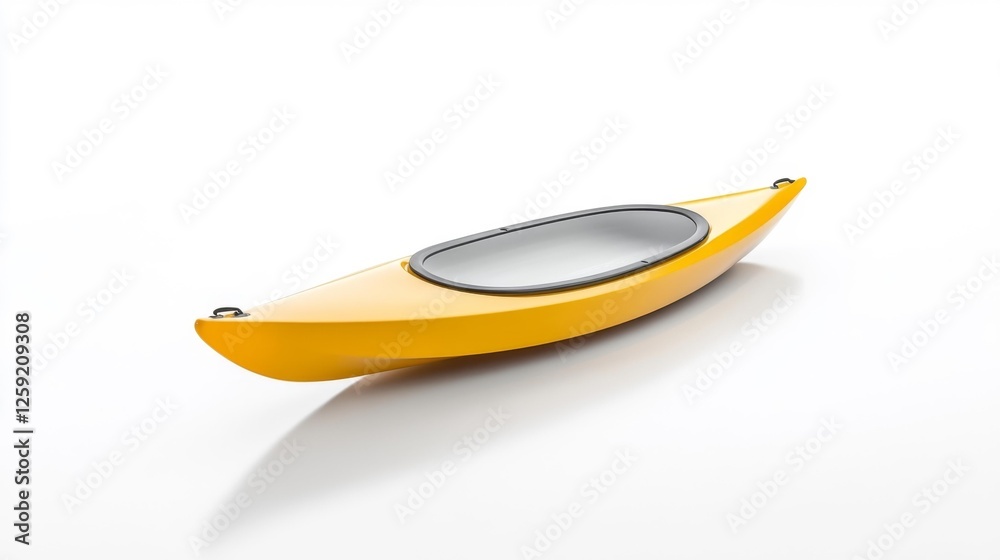 Yellow Kayak Isolated on White Background. Generative AI Yellow Kayak Isolated on White Background. Generative AI