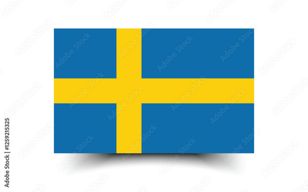 Flag of Sweden. Sweden flag official colors and proportion digital vector illustration Flag of Sweden. Sweden flag official colors and proportion digital vector illustration