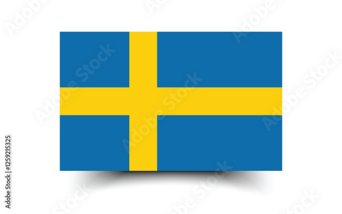 Flag of Sweden. Sweden flag official colors and proportion digital vector illustration