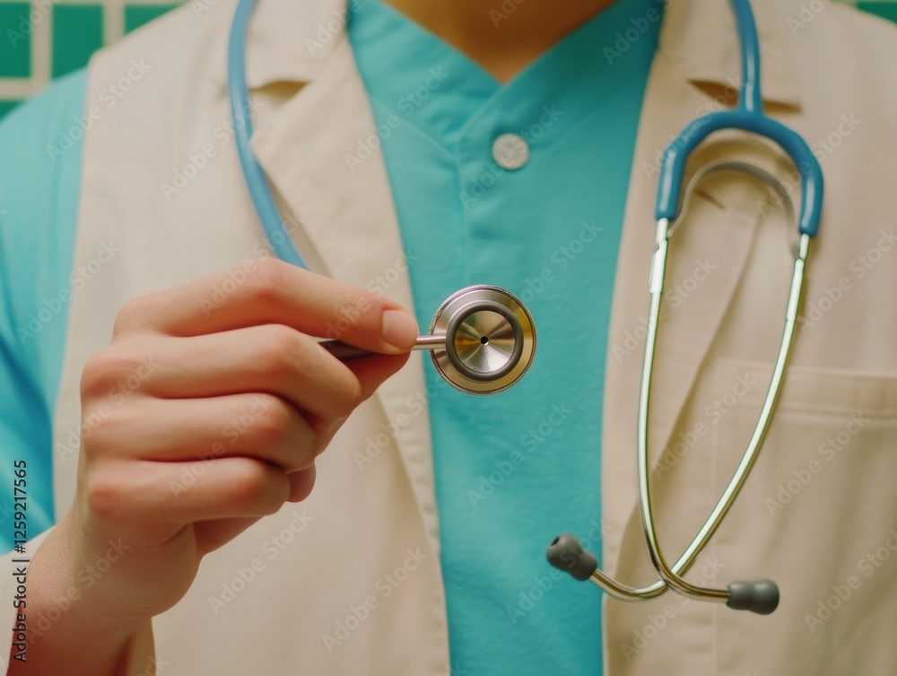 Doctor Man With Stethoscope In Hospital,  - ai