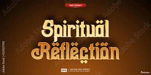 Ramadan Kareem event editable text effect Spiritual Reflection 3d Cartoon template style premium vector.