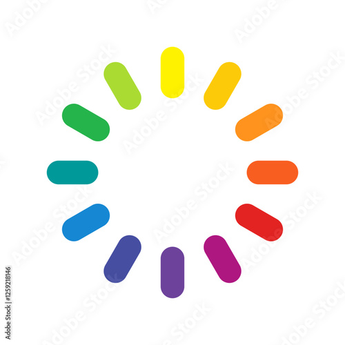 Colorful Loading Bar Symbol, Vibrant UI Element