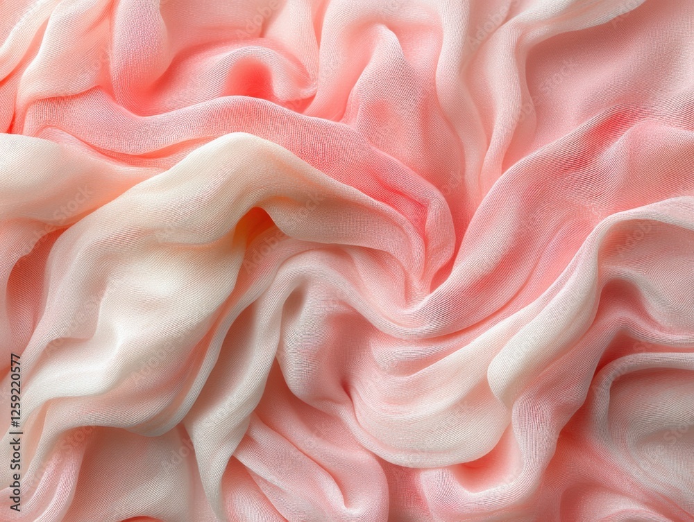 Delicate Pink and Cream Flowing Silk Fabric Textures for Backgrounds Delicate Pink and Cream Flowing Silk Fabric Textures for Backgrounds