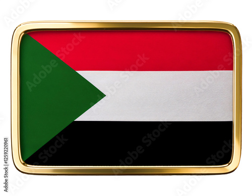 Free Download スーダンの国旗のブローチ。白背景。(Sudan flag brooch on white background.)
 - GFXLoad