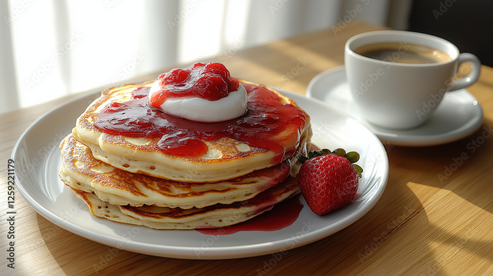 いちごのパンケーキ いちごのパンケーキ