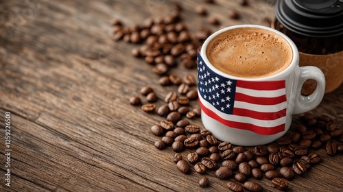 Independence day coffee celebration united states beverage rustic close-up festive vibes