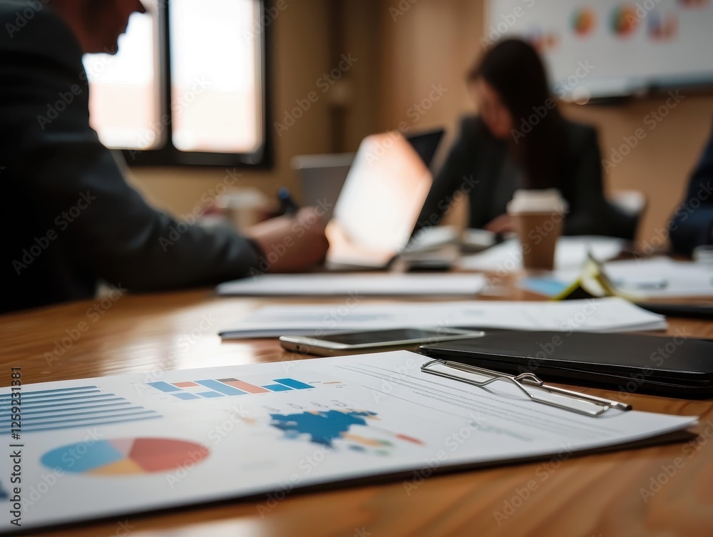 Participants Engaged in Business Communication Around a Conference Table Participants Engaged in Business Communication Around a Conference Table