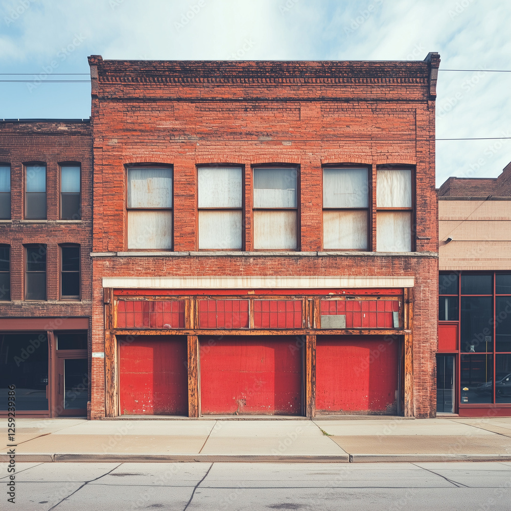 Obraz premium abandoned bankrupt office building in the city