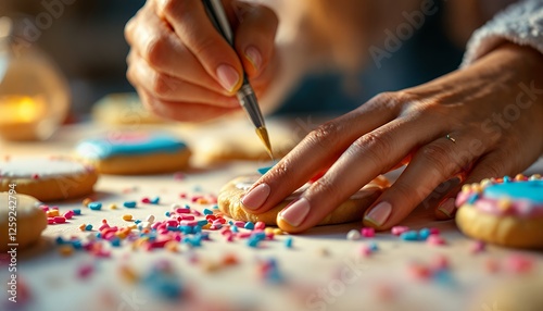 Decorating Cookies with Sprinkles and Icing Homemade Baking Fun