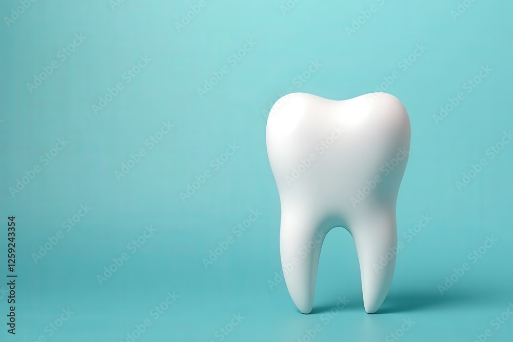 White Tooth on Teal White Tooth on Teal