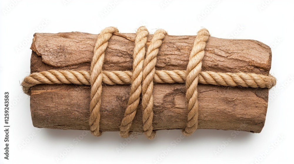 Obraz premium Rustic Brown Package Tied with Tan Rope