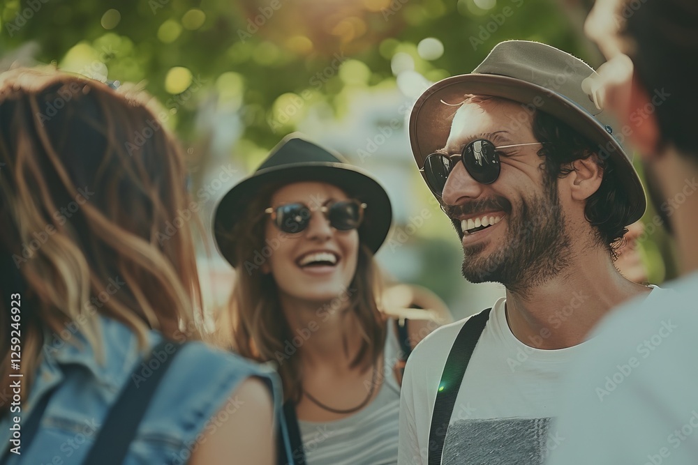 Group of friends having fun on the street. People having fun outdoors. Group of friends having fun on the street. People having fun outdoors.