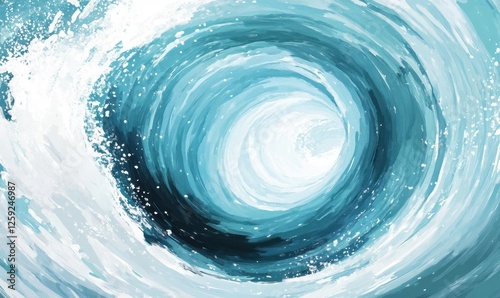 Ocean whirlpool vortex swirling, abstract art, background texture