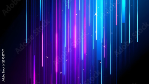 Abstract blue lines create a bright, digital wave pattern