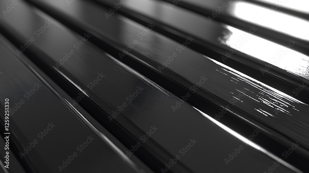 Shiny black metal bars, factory Shiny black metal bars, factory