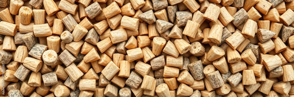 Fototapeta premium Extreme close up of pellet biomass renewable fuel showing individual pellets with a focus on texture and natural elements, texture, sustainable economy, environment