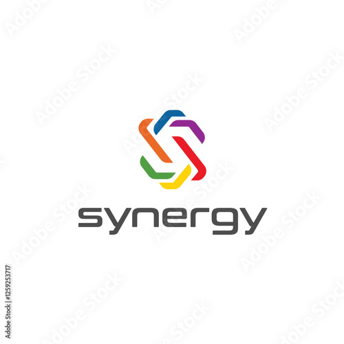 synergy logo design, letter s logo