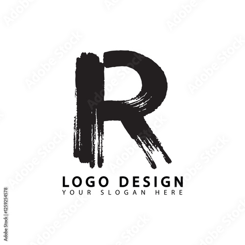 Letter A Logo Design with Elegant Brush Style