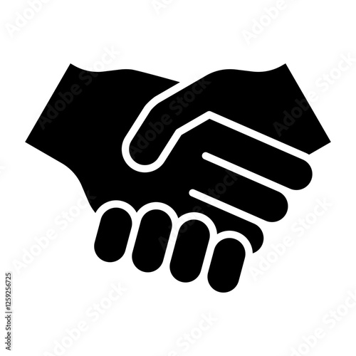 Handshake, shake hands glyph solid icon