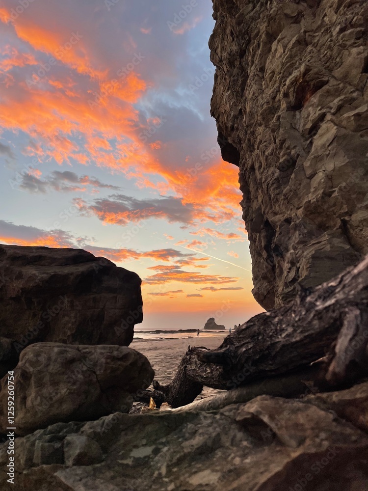 sunset over the sea