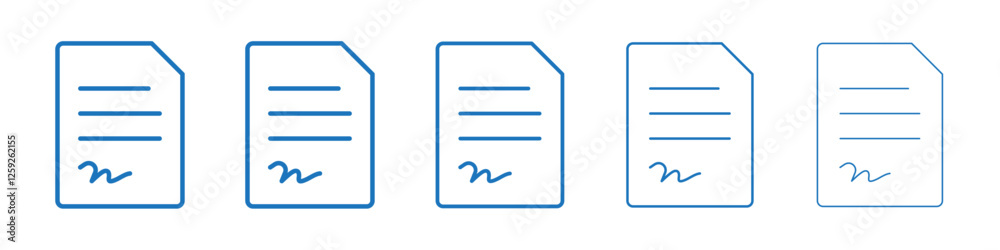 Agreement icon Symbol collection thin outline set Agreement icon Symbol collection thin outline set