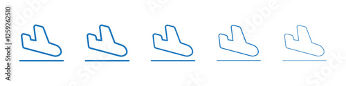 Arrival icon Symbol collection thin outline set