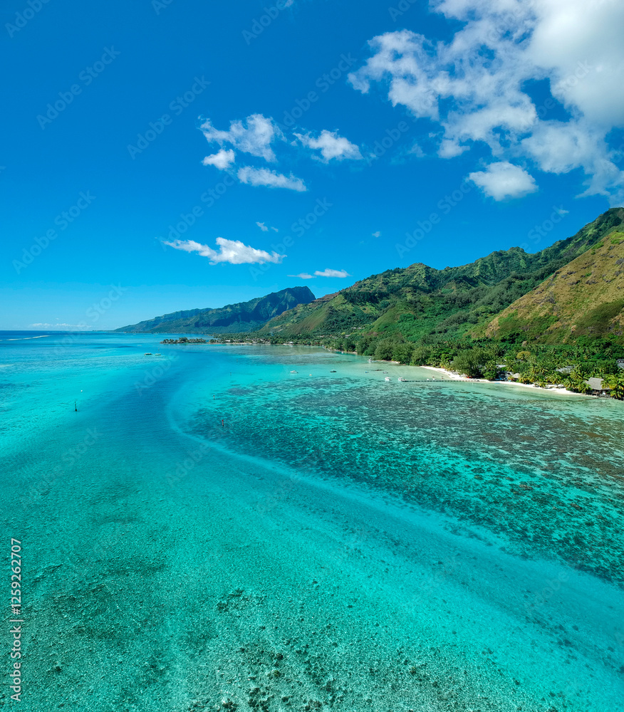 Obraz premium Beautiful blue waters of Moorea