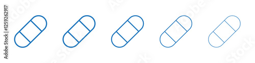 Band aid icon Symbol collection thin outline set