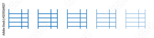 Bunk bed icon Symbol collection thin outline set