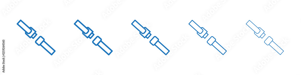 Car seat belt icon Symbol collection thin outline set Car seat belt icon Symbol collection thin outline set