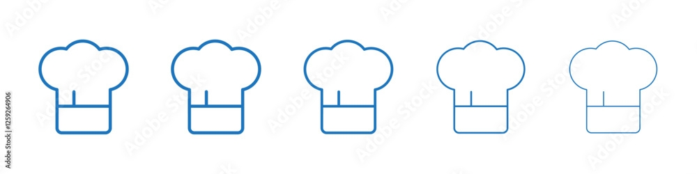 Chef icon Symbol collection thin outline set Chef icon Symbol collection thin outline set