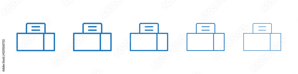 Complaint box icon Symbol collection thin outline set Complaint box icon Symbol collection thin outline set