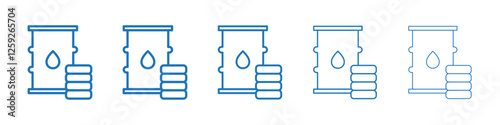 Commodity icon Symbol collection thin outline set