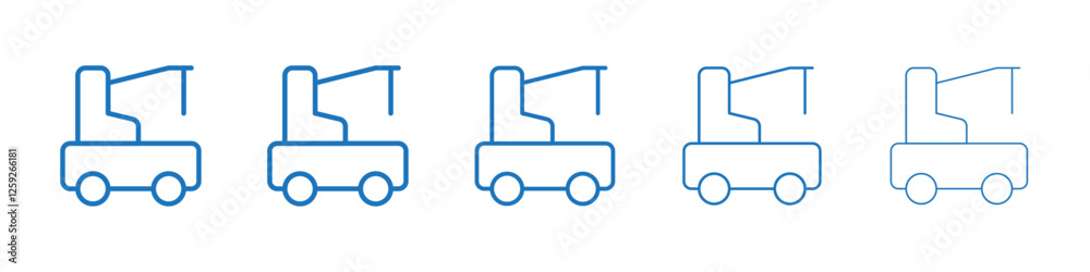 Crane icon Symbol collection thin outline set Crane icon Symbol collection thin outline set